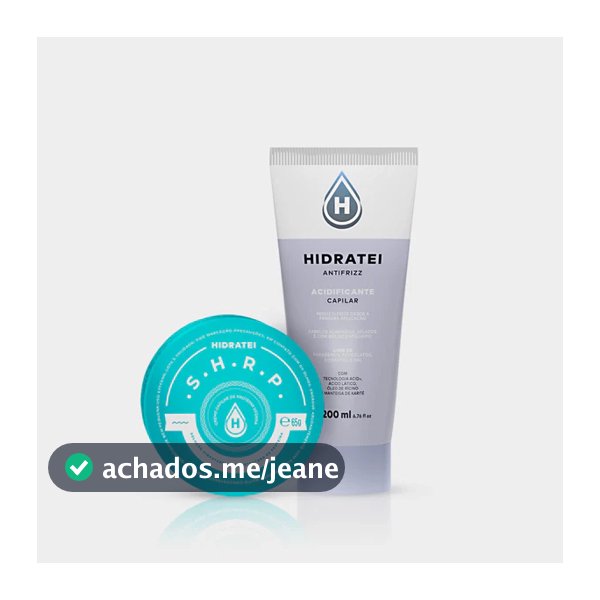 Kit Recuperação Antifrizz Hidratei: SHRP Proteína Vegana 65g + Acidificante Capilar 200ml