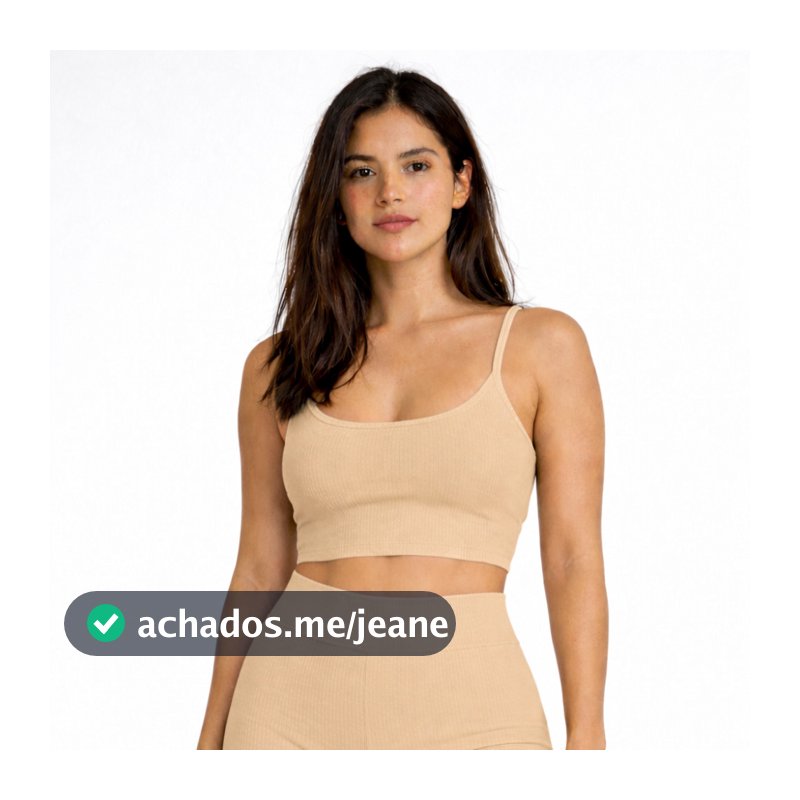 Top Cropped Fitness Feminino Canelado Premium Alta Sustentação Academia