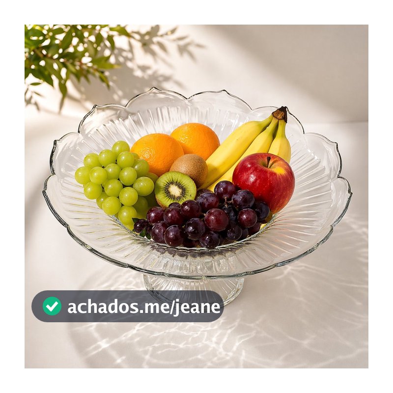 Fruteira Saladeira Organizador Multiuso De Frutas Aparência Transparente Resistente