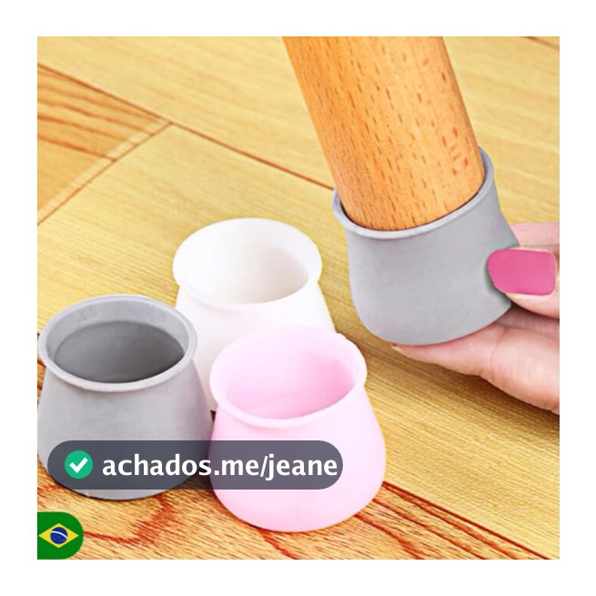 Kit 24/20/16/12 Protetor Silicone Pé de Mesa e Cadeira Proteger o piso