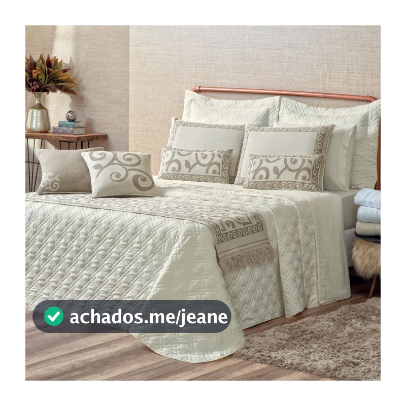 Kit Colcha Cobre Leito Casal King Completo 14 peças Turin 180 Fios Premium  Exclusivo e Sofisticado