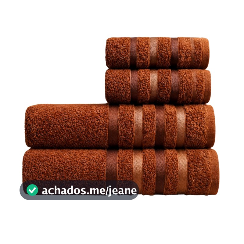 Kit Toalhas de Banho - Jogo de Toalhas 4 peças - 2 Banho 2 Rosto 360 Grm² - Onix