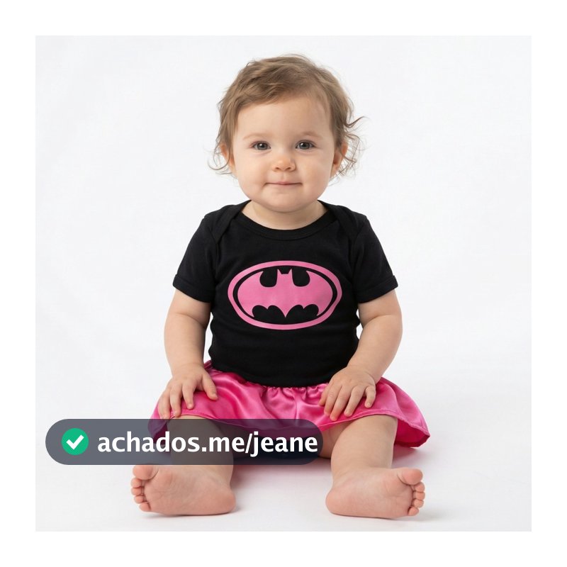 Body Bebê Menina Batgirl Temático Conjunto Infantil Mesversario Envio Rápido Barato Promoção
