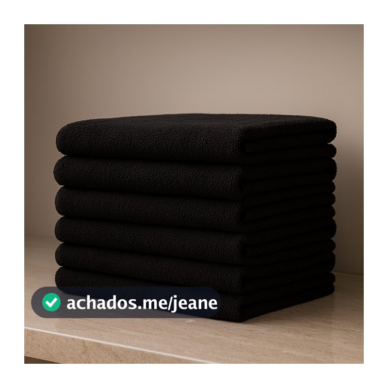 Kit Com 20 Toalhas de Salão Preto e Branco