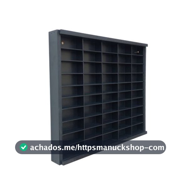 Expositor para 50 nichos na escala  1:64 PRETO com tampa em acrílico