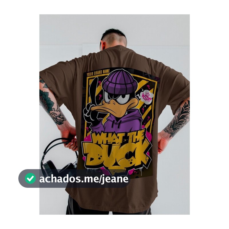 Camisa Camiseta Pato Loco Oversized  Streetwear Unissex ref-3909 Dtf