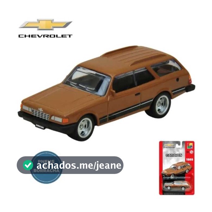 Miniatura  Chevrolet Caravan 1989 1/64 Licenciada CHEVROLET com Pneus de borracha Acabamento Premium Cks