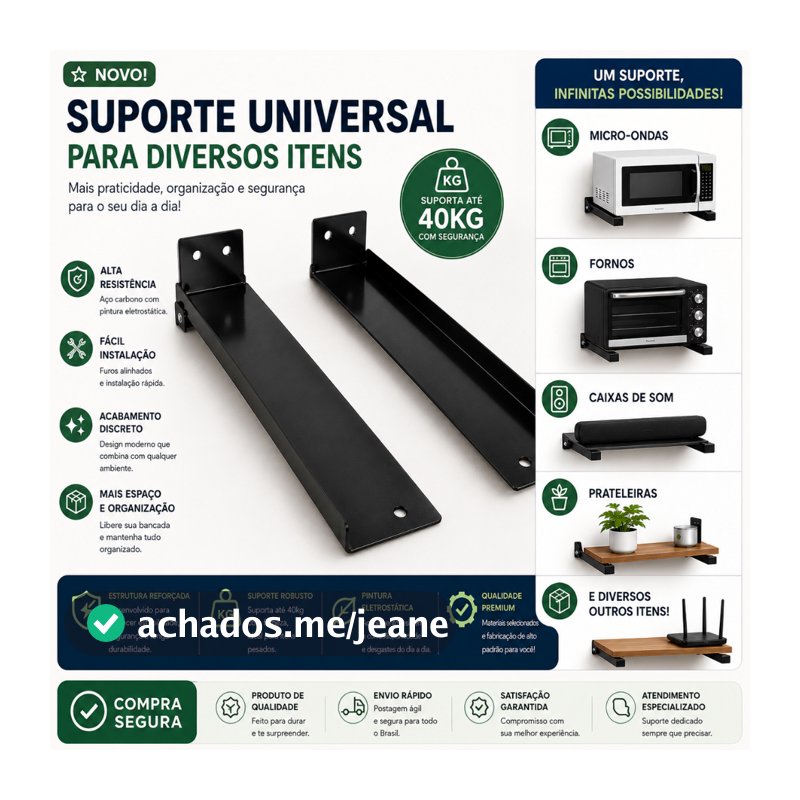 Suporte Organizador Multiuso para Micro-ondas e Impressora com Alta Durabilidade