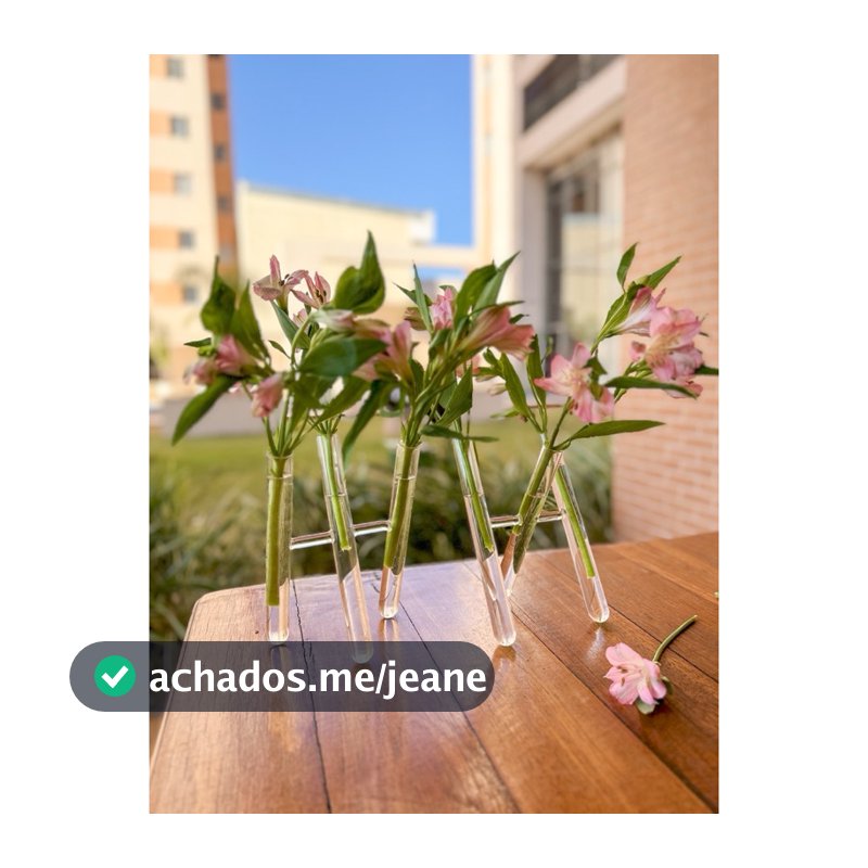 Vaso de Flores 3 Tubos em Vidro