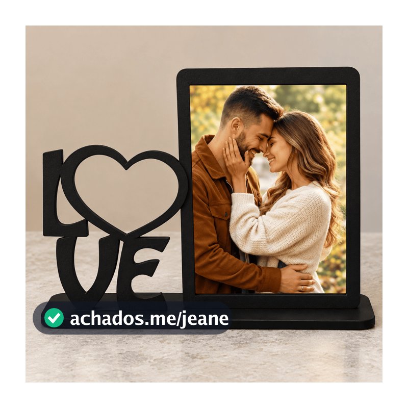 Porta Retrato LOve Casal Namorado Enfeite Decorativo Sala Mesa Quarto