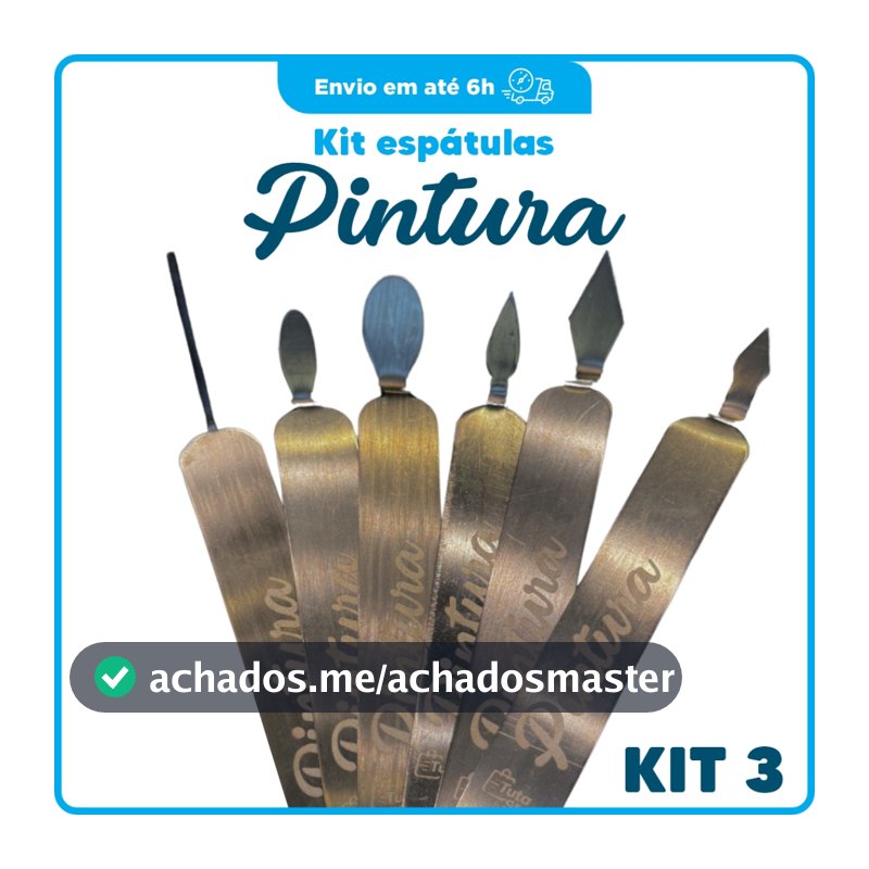Kit Espátulas Pintura Artistica 3 Kit Espátulas Decorativas Inox Kit Espátulas para Bolo