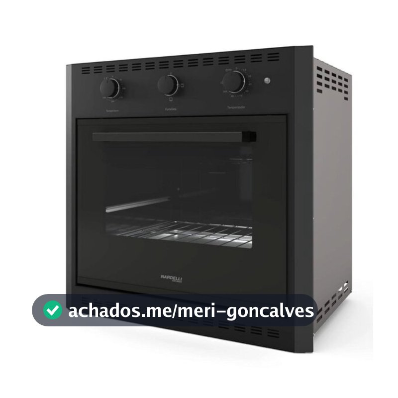FORNO ELETRICO NARDELLI EMBUTIR 60L BLACK EB60