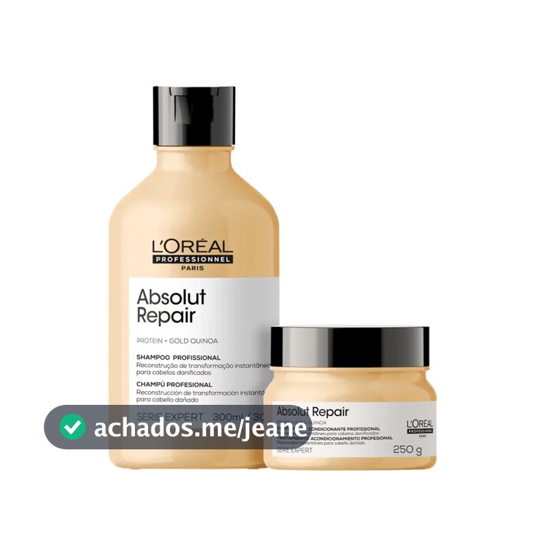 L'Oréal Gold Quinoa + Protein Kit - Shampoo 300 e Máscara 250