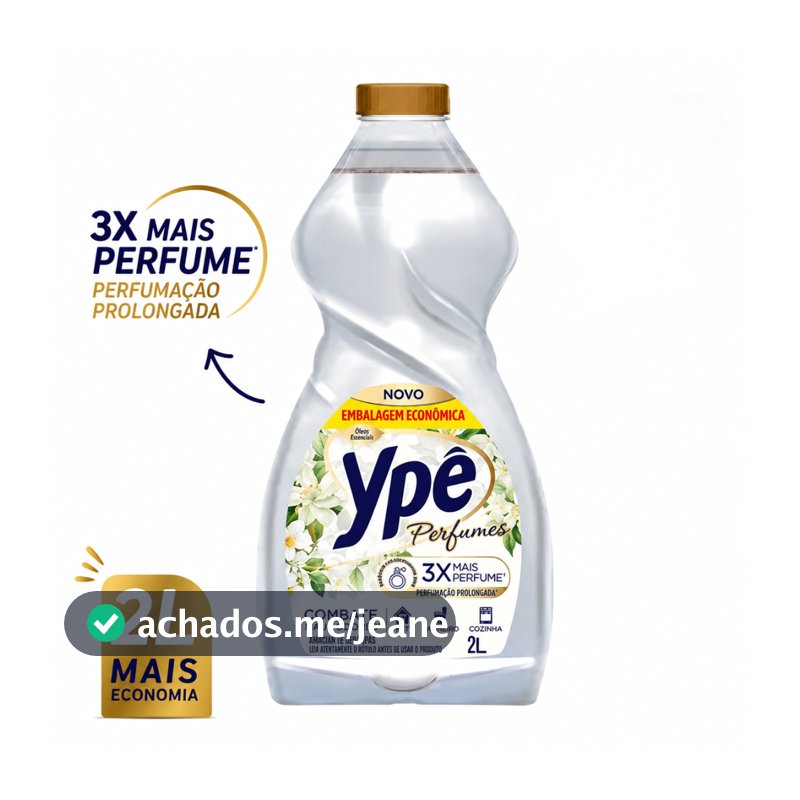 Limpador Perfumado Ypê 2L Perfumes Chá Branco  - Casa Perfumada Por Mais Tempo Original