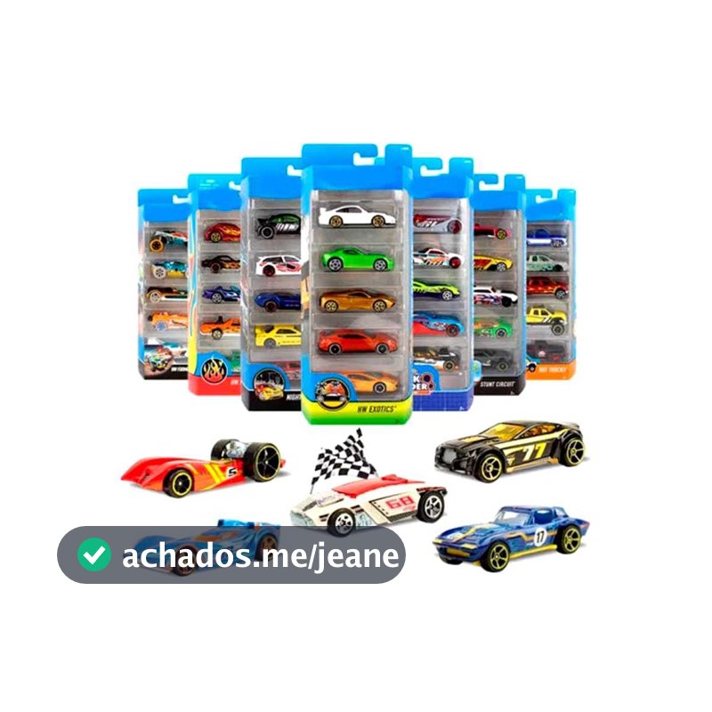 Kit5 Coleção Carrinho De Ferro Estilo Hot Wheels kit 5 Peças