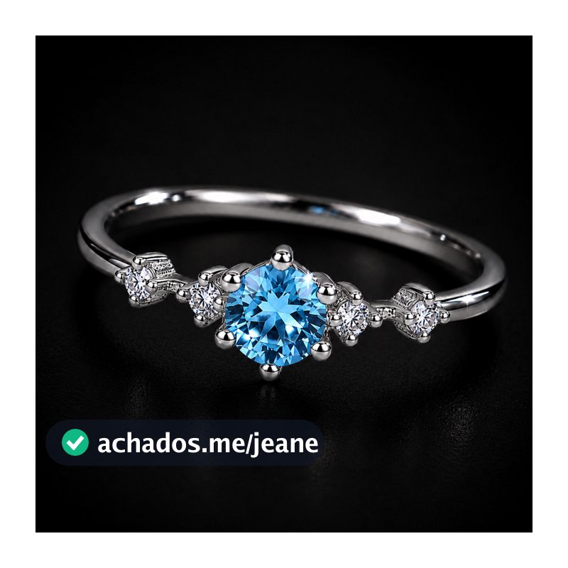 Anel Prata 925 Feminino Princesas Pedra Zircônia Colorida Solitário Cravejado Luxo