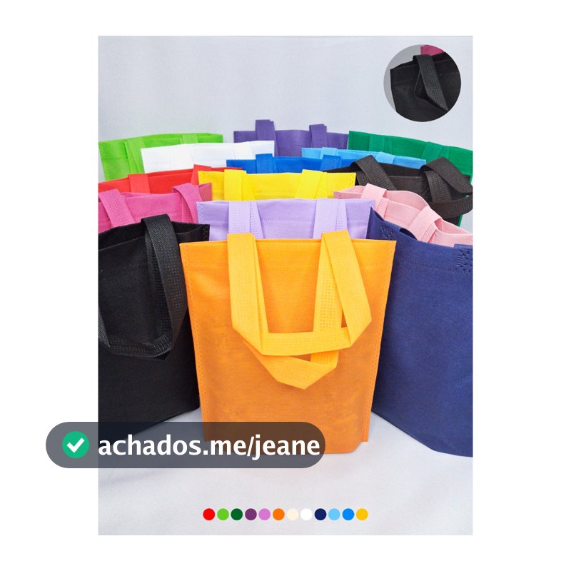 Sacolas Ecobag TNT Lembrancinha Festa Alças 20x25cm Atacado Embalagem Ecológica Barata Resistente