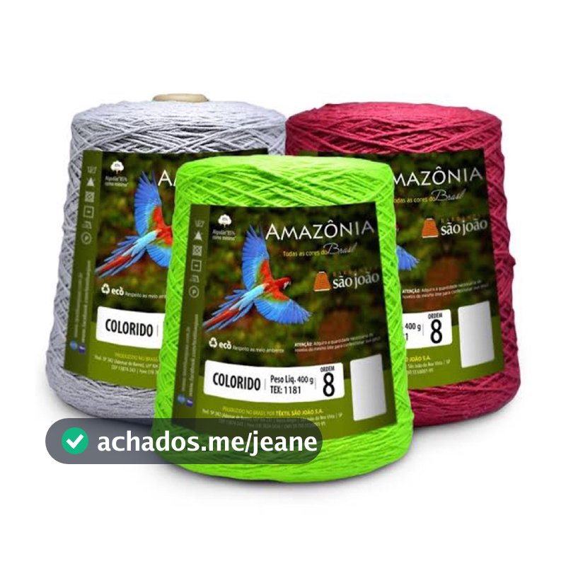 Barbante Amazonia 400g Fio 8 São João Várias Cores