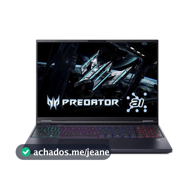 Notebook Gamer Predator Helios Neo 16 PHN16-73-76TF Intel® Core™ Ultra 7 255HX 16GB RAM 512GB SSD RTX 5070 WQXGA 16" AI