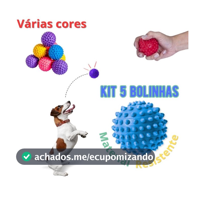 Bolinha para cães - Kit de bolinhas/brinquedo mordedor cravo para cachorro - bolinha anti stress