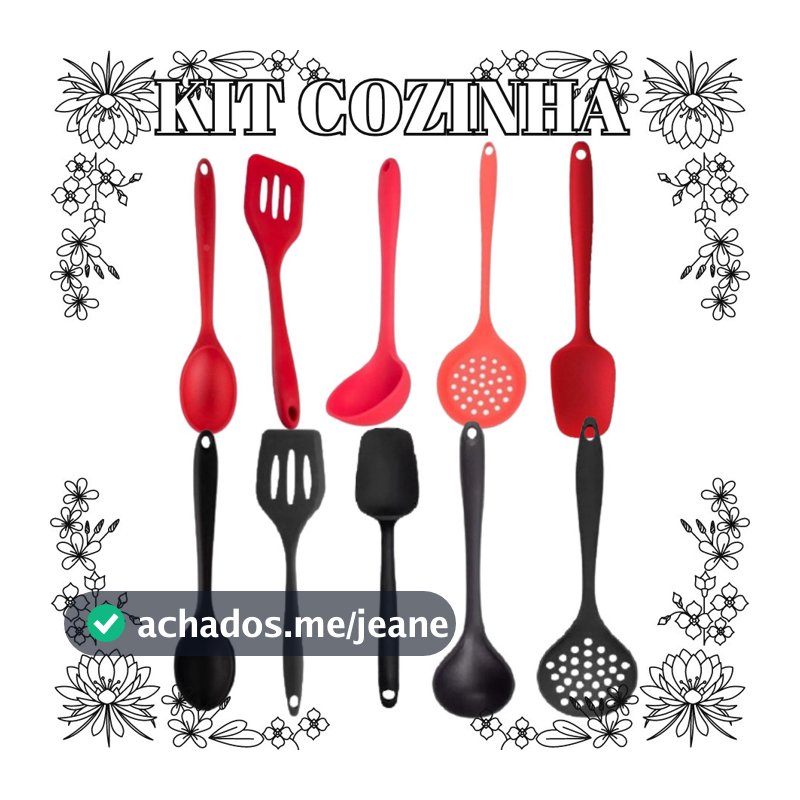 Kit 5 Ou 4 Peças De Silicone Espátula Concha Colher Escumadeira Espátula Vazada Para Cozinha