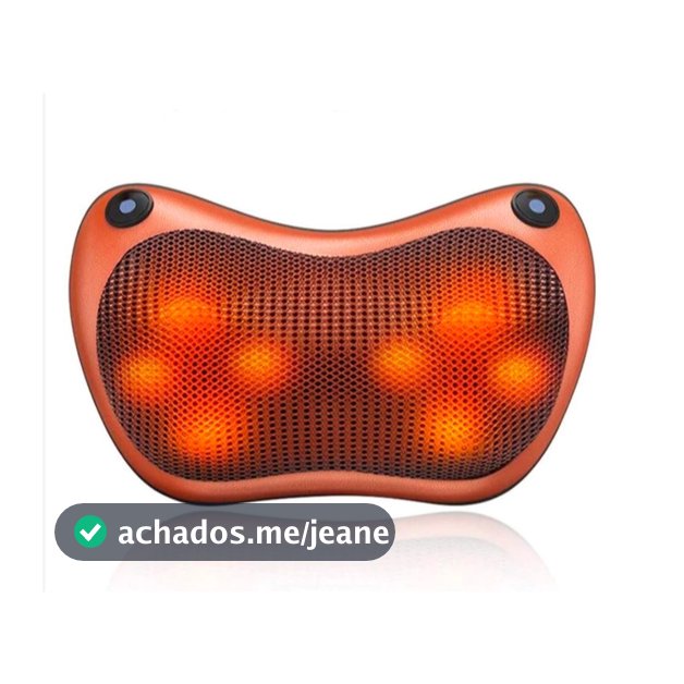 Massageador 8 Bolas Shiatsu Lombar Pescoço Veicular E Casa Almofada Lombar Pescoço Pés