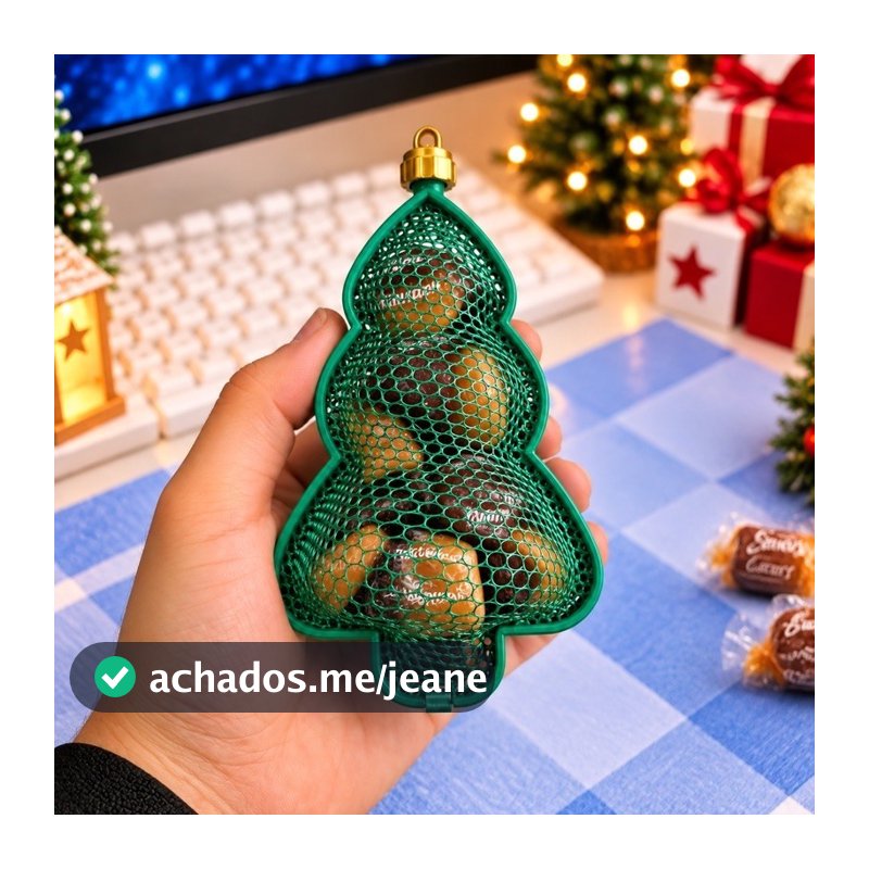 Kit 20 Lembrancinha de Natal Porta Doces Lembrancinha Natalina Enfeite para Bombom Balas
