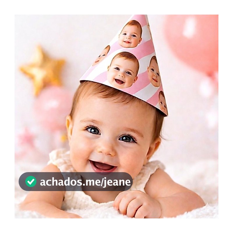 Kits Chapeuzinhos personalizados com foto chapéu de festa aniversário mesversáio adulto pet
