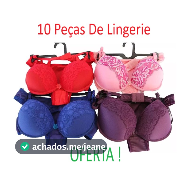 Kit 10 Peças Lingerie Conj. Calcinha + Sutiã  Promoção !