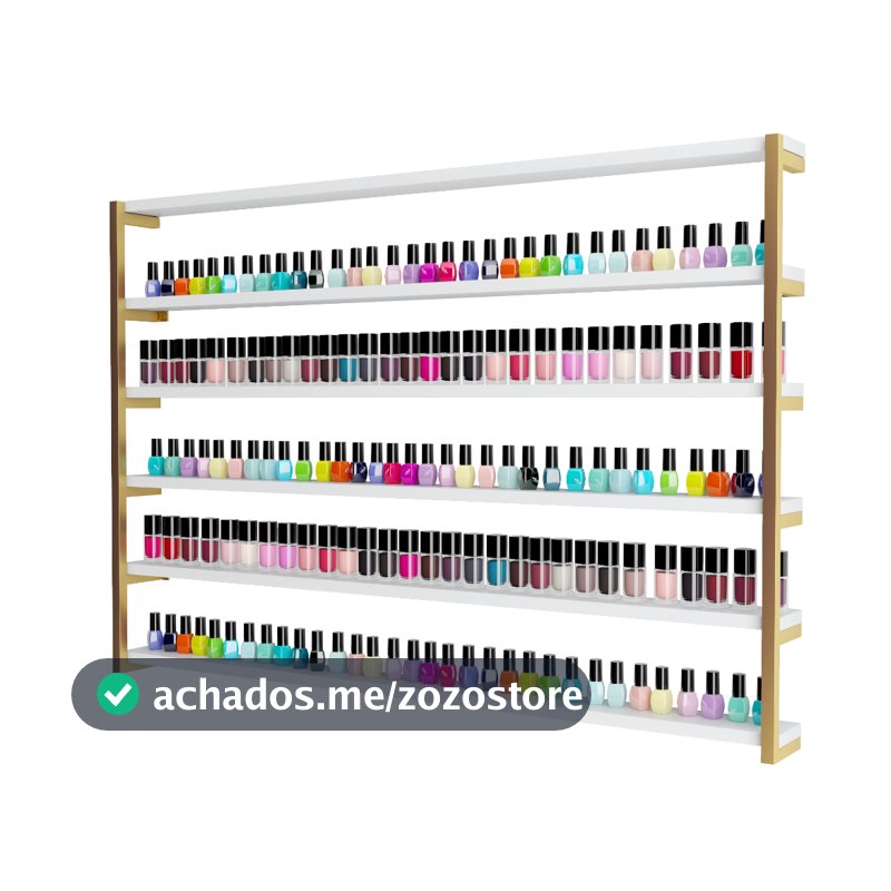 Nicho Porta Expositor de Esmaltes Grande Manicure Salão de Beleza Modelo Industrial Mostruário