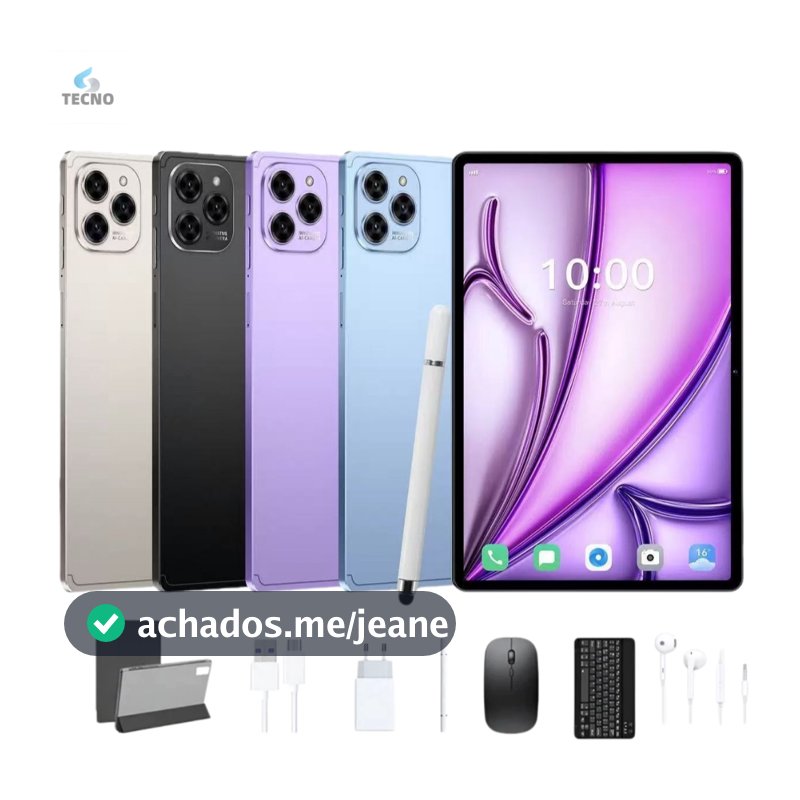 Tablet 6GB RAM +128GB HD 10,1 Polegadas Tela Grande PC pad Android Dual SIM Card Câmera 30MP e 13MP WIFI 5G 8000mAh
