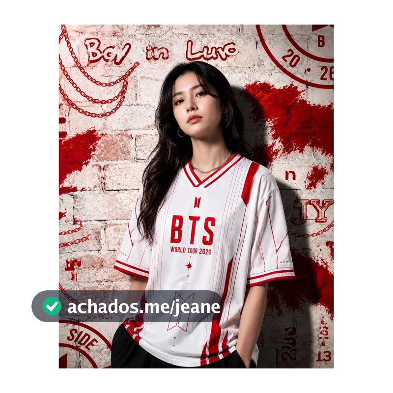 Camiseta BTS 2026 Kpop Gola V Estampada