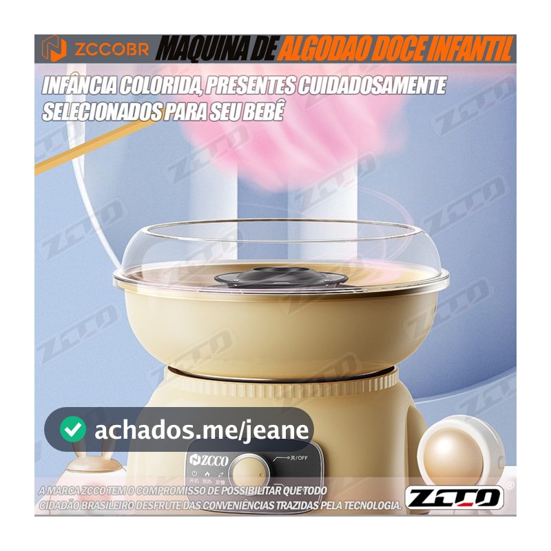 ZCCOBR Maquina De Algodao Doce Profissional Crianças 220v 500w