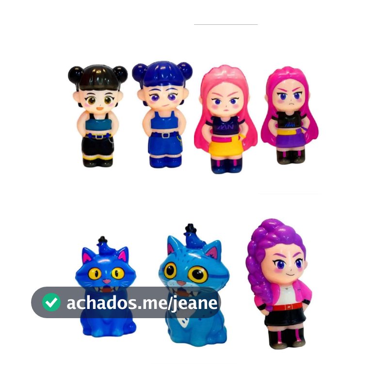 Mini Bonecos Squishy Antiestresse Guerreiras do K-Pop Demon Hunters Brinquedo Colecionável Infantil