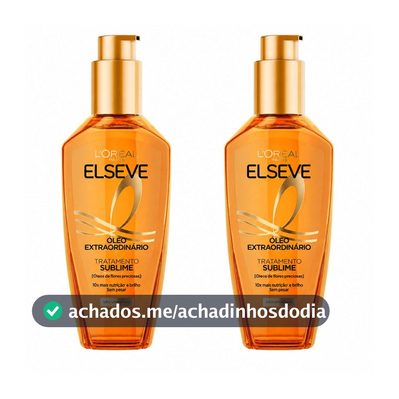 Kit 2 Óleos Extraordinário Elseve 100ml Nutrição Profunda e Anti-Frizz