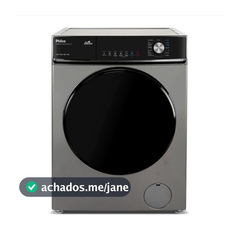 Lava e Seca Philco 16 Programas PLS Eco Inverter 10kg Titanium