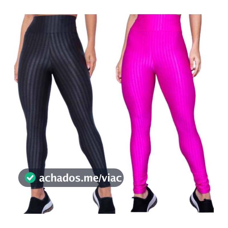 Calça Legging 3D Academia Fitnees Cintura Alta