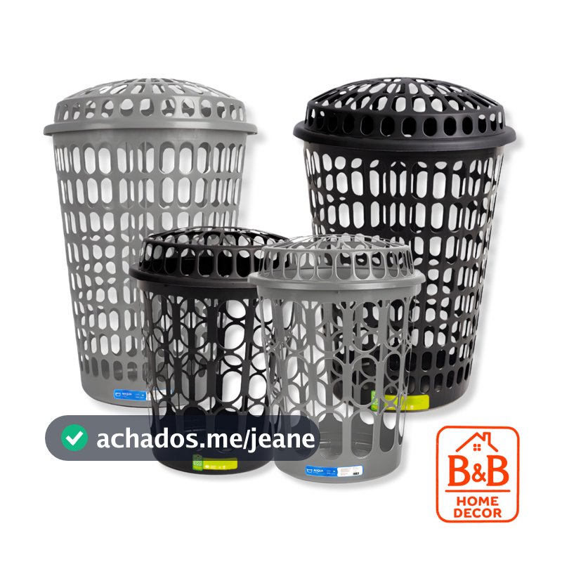 Cesto Organizador de Roupas Sujas com Tampa para Lavanderia Banheiro e Quarto