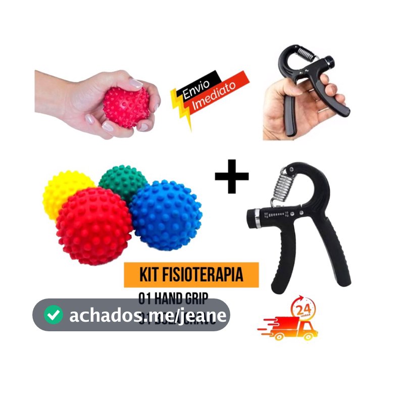 KIT Fortalecedor de Mão e Antibraço HandGrip e ou Bolinha Fisio
