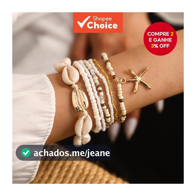 Conjunto De Pulseira De Estrela Do Mar Com Contas De 7 Peças Para Mulheres Joias De Praia Presente Boho Moderno