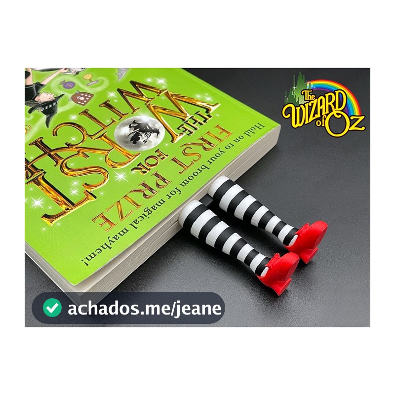 Marca Página Perninhas Mágico de Oz  | Marcador Página Criativo e Decorativo