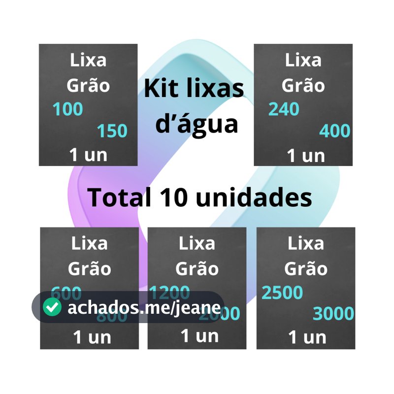 Lixa 100 150 240 400 600 800 1200 2000 2500 3000 kit 1 2 ou 3 folhas cada Grão Polimento Plásticos