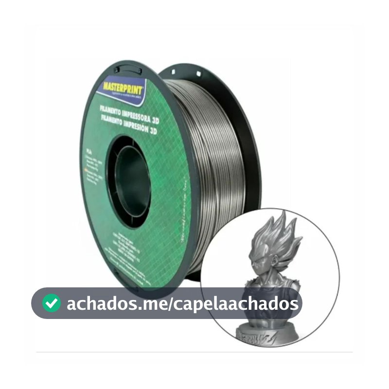 Filamento 3D - PLA New Silk Prata 1KG (1.75MM) MASTERPRINT