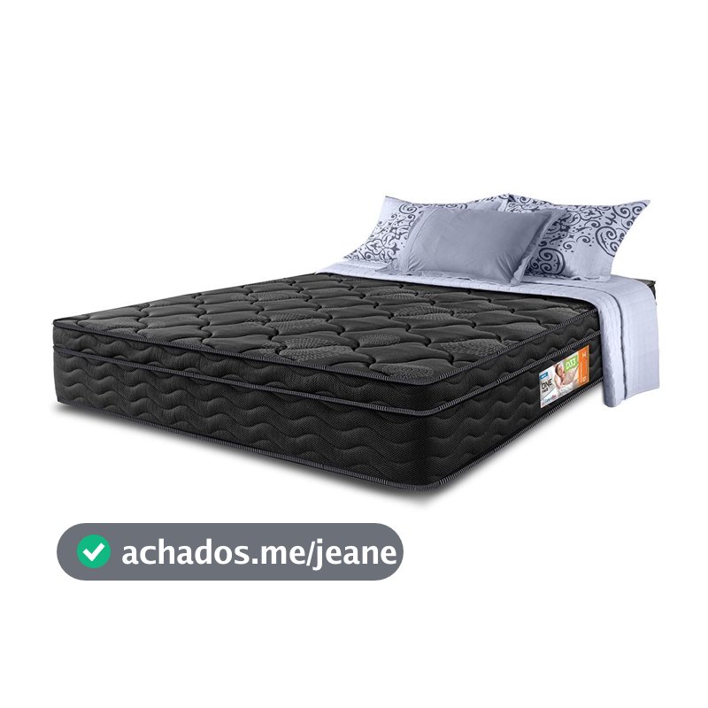 Colchão Queen OrtoFirm Black 158x198x28 One Face Espuma D33 Preto