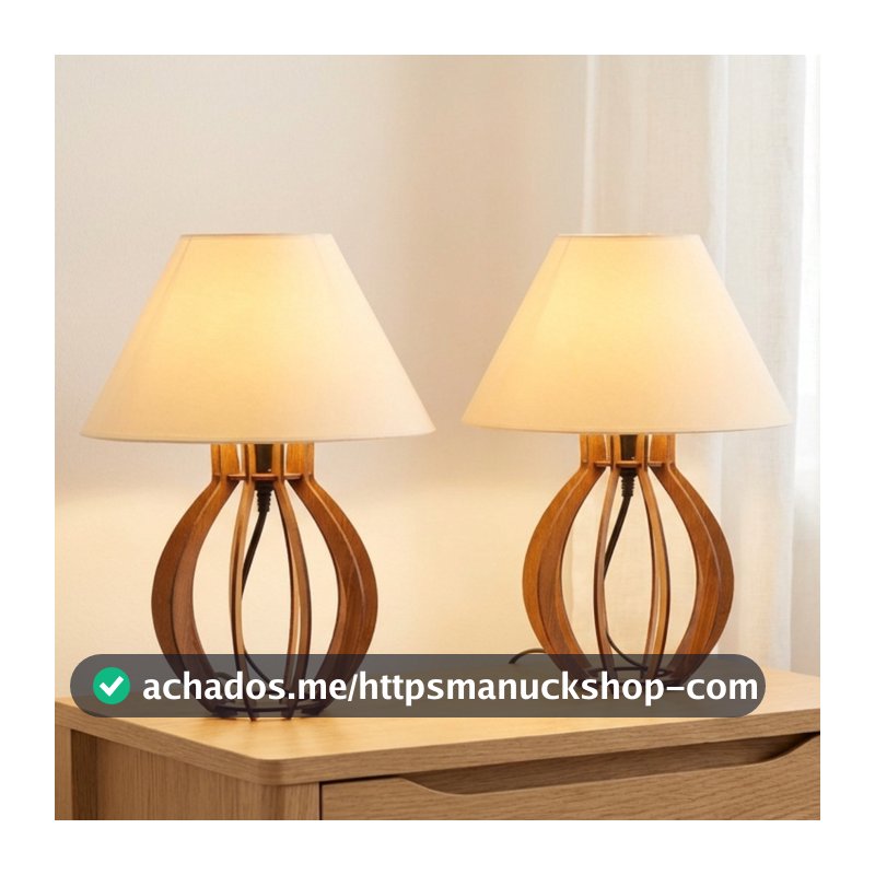 Kit 2 unidades Abajur La Finesse Cupula - Luminária Para Decoração Quarto e Sala
