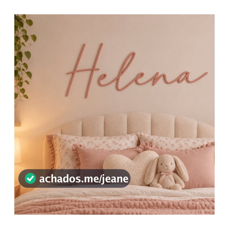 Nome Personalizado Decorativo 1m para Quarto de Bebê ou Infantil - Decoração de Quarto de Bebê