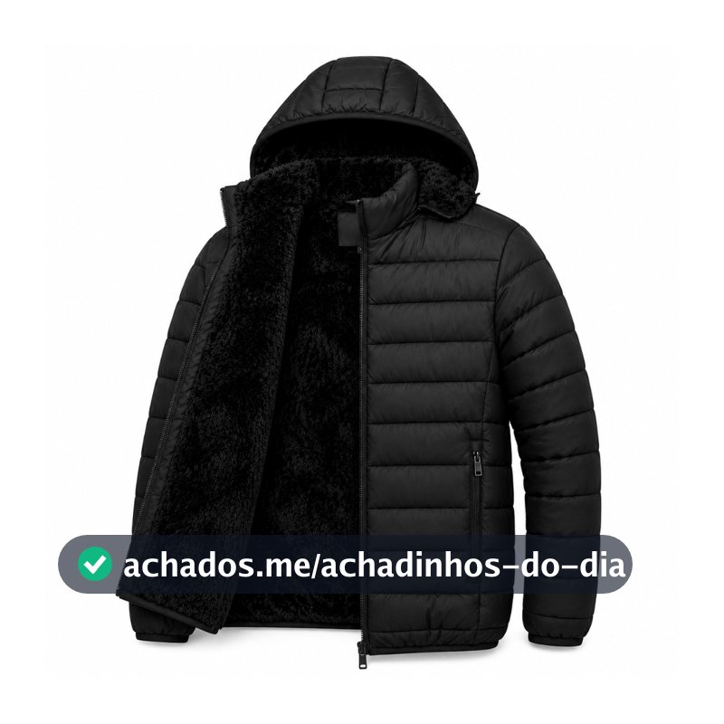 Jaqueta Masculina Bobojaco Puffer Peluciada Corta Vento