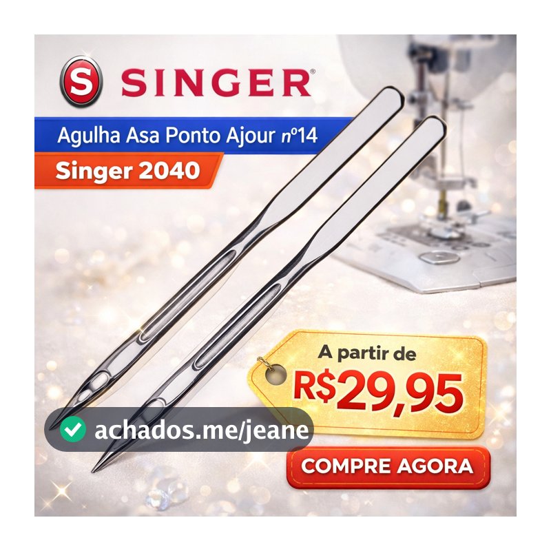 Agulha Singer Asa Ponto Ajour 2040  nº14   01 UNIDADE