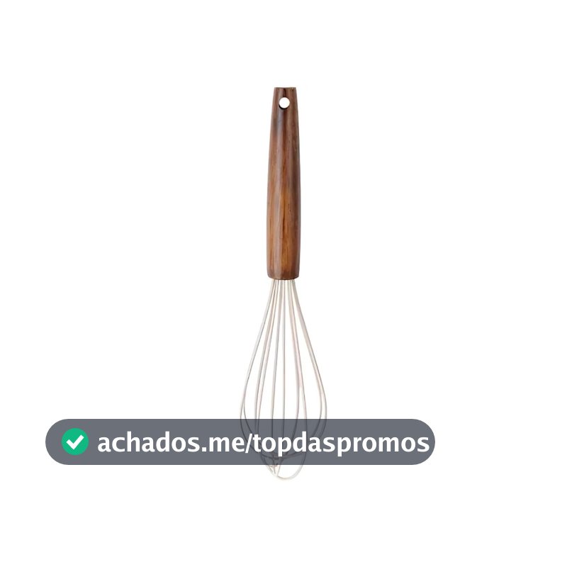 Batedor De Claras De Silicone Fuê com Cabo De Madeira - Paramount- 1 unidade