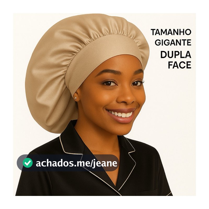 Touca de Cetim Dupla Face Grande Para Cabelos Longos Cozinha, Maquiagem Dormir